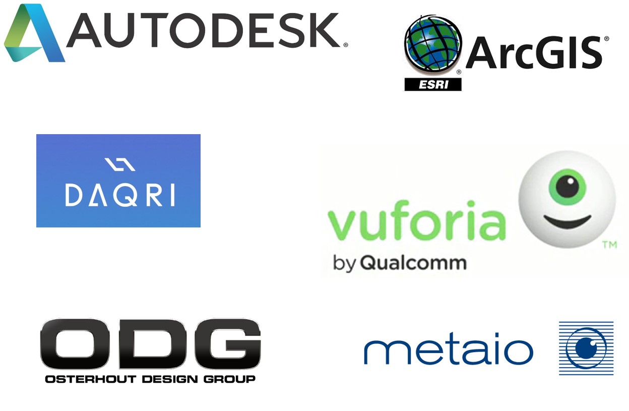 Technology Partners: ARCGis, DAQRI, AutoDesk, Qualcom, Vuforia, Osterhout Design Group, Mataio
